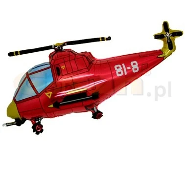 Balon foliowy 14" FX - Helikopter (czerwony), niepakowany