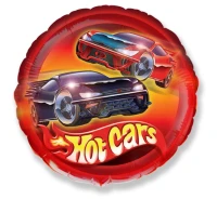 Balon foliowy 18" FX - Samochody Hot Cars (okrągły), niepakowany