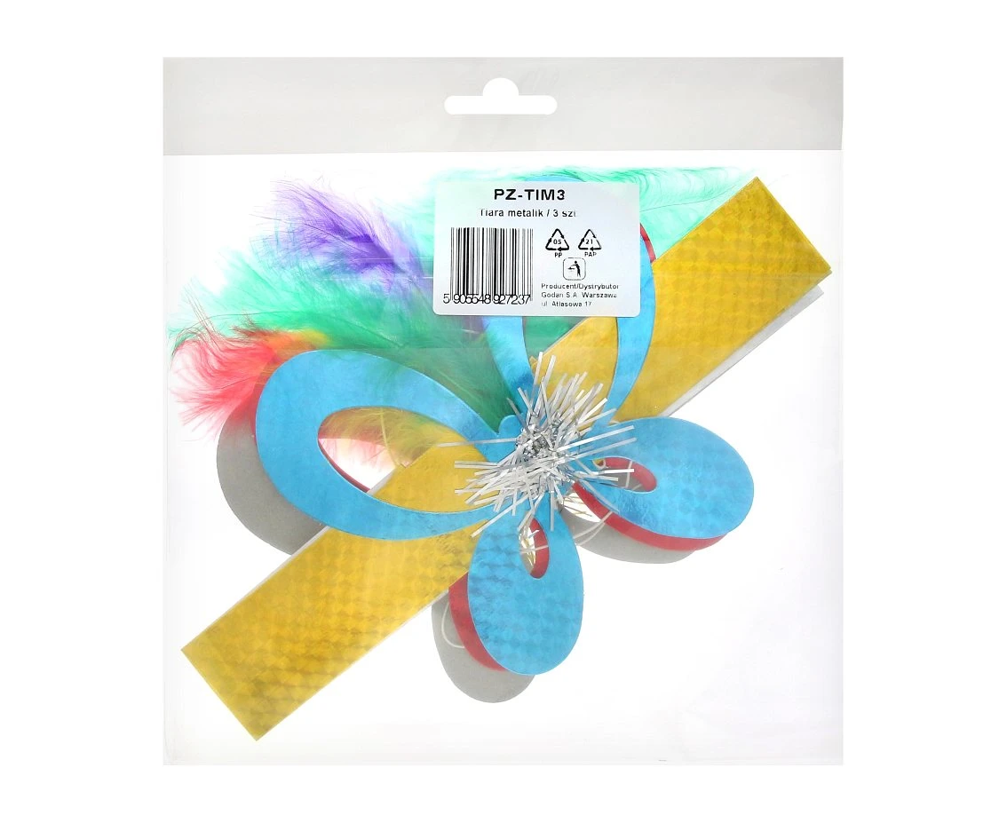 Tiara metalik / 3 szt. PBH