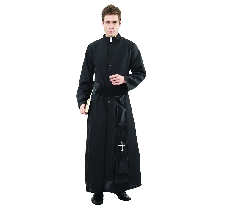 Zestaw dla dorosłych Ksiądz (sutanna, pas), rozm. 56