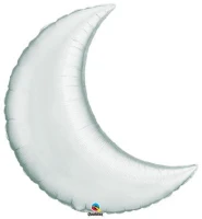 Balon foliowy 35" QL SHP Księżyc Rogal, srebrny KK