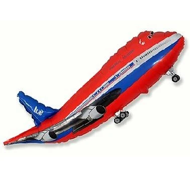 Balon foliowy 14" FX - Samolot (czerwony), niepakowany