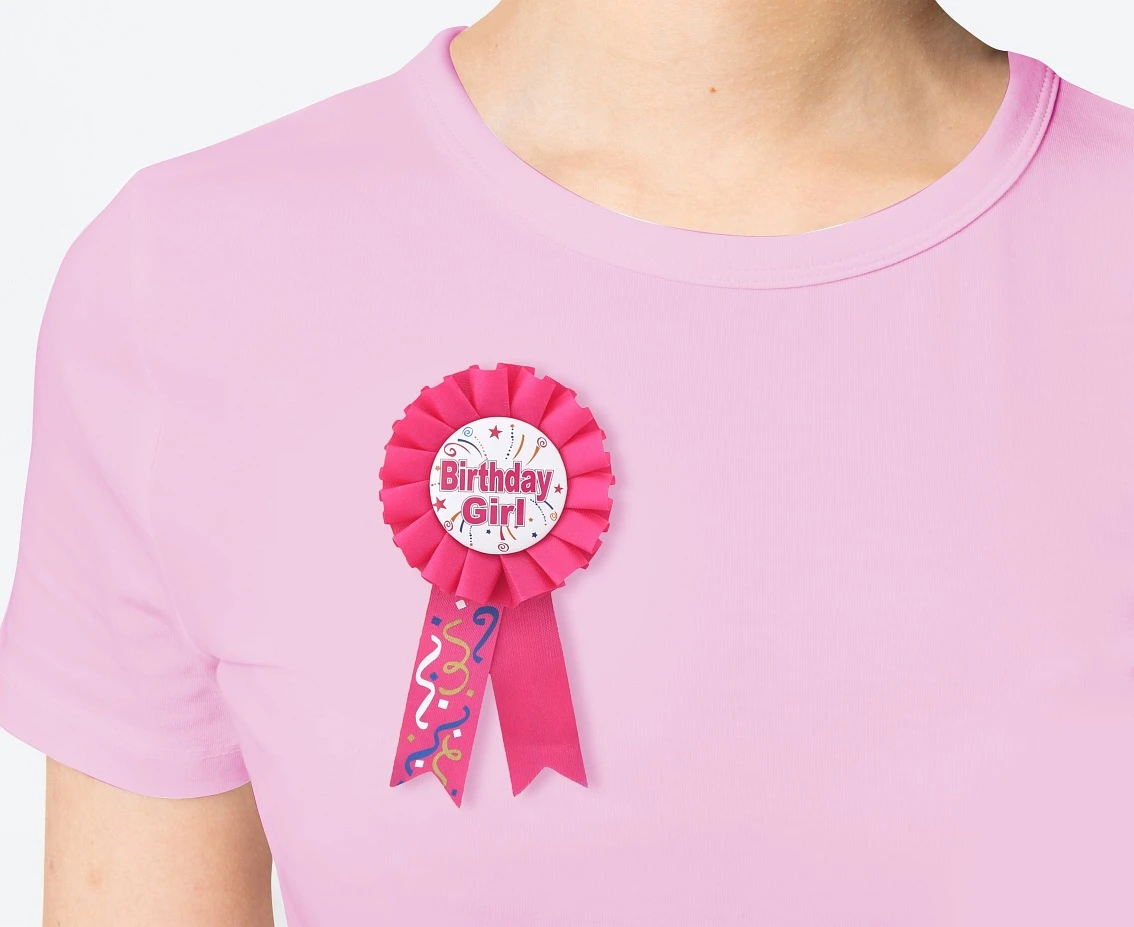 Kotylion Birthday Girl, różowy