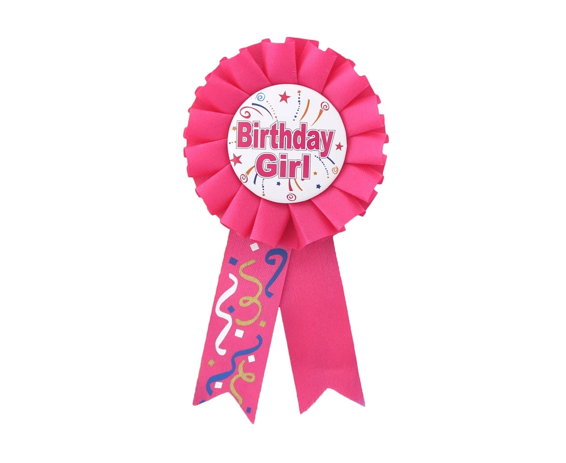 Kotylion Birthday Girl, różowy