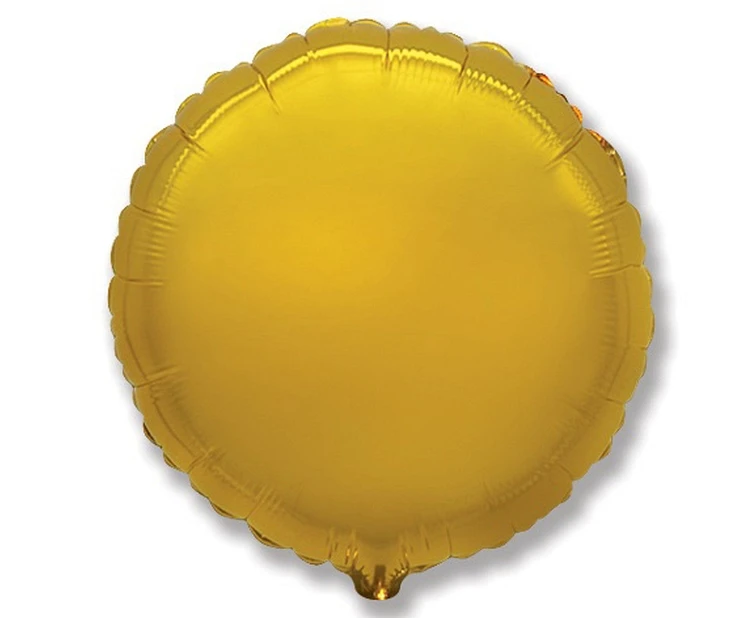 Balon foliowy 9" FX - Okrągły (złoty), niepakowany KK