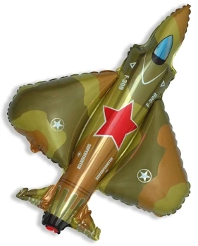 Balon foliowy 36'' FX - Zielony Odrzutowiec, niepakowany