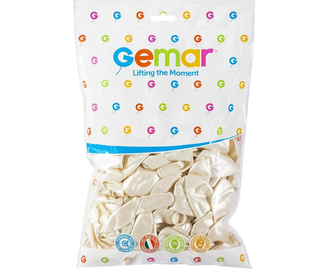 Balony Gemar 8", metalik perłowe, 100szt.