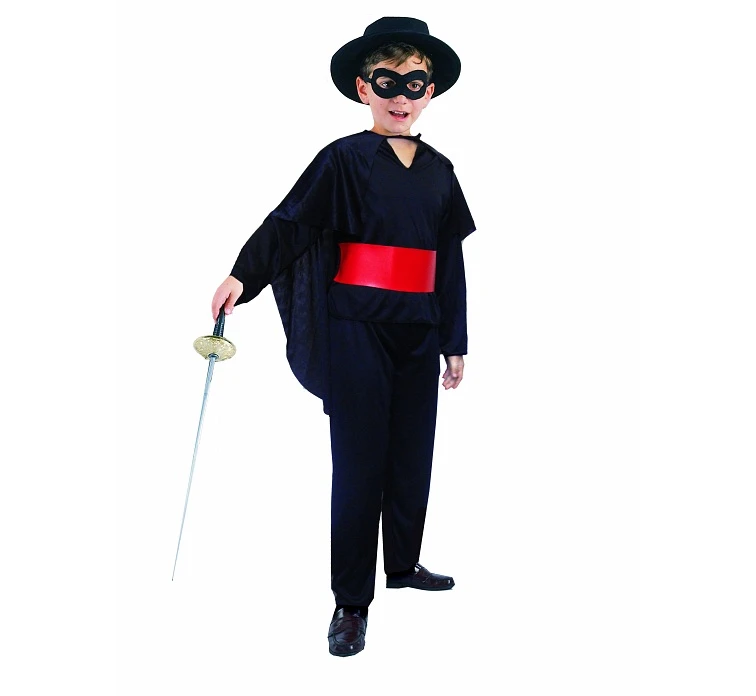 Zestaw Mistrz szpady (bluza z pasem, płaszcz, spodnie, maska) rozm. 130/140 cm