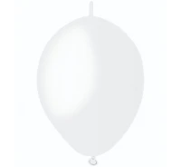 Balony gemar 6", pastel do girland białe, 100szt.