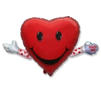 Balon foliowy 24" FX - LOVE & HUG, niepakowany