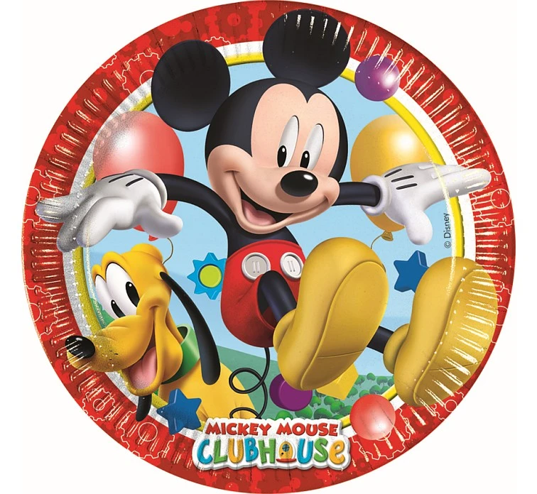 Talerzyki papierowe - Playful Mickey, 23 cm, 8 szt. KK