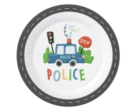 Talerzyki pap. Police, 23 cm, 6 szt. KK