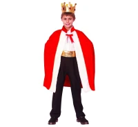 Zestaw dla dzieci Peleryna Króla (peleryna, korona), rozm.110/120 cm