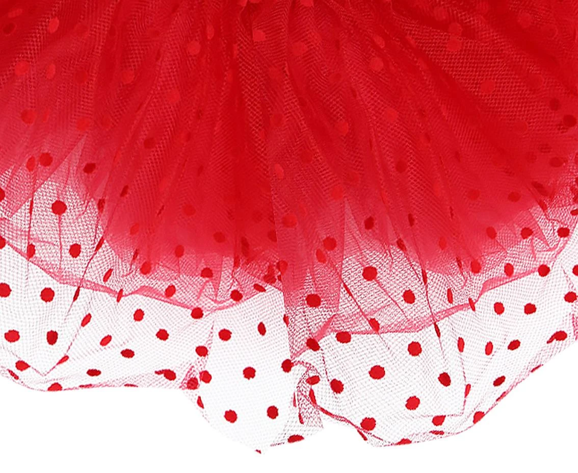 Spódnica Tutu tiulowa dziecięca, czerwona w kropeczki roz.un. KK