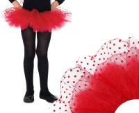 Spódnica Tutu tiulowa dziecięca, czerwona w kropeczki roz.un. KK