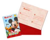 Zaproszenia z kopertą "Playful Mickey" 6 szt. KK