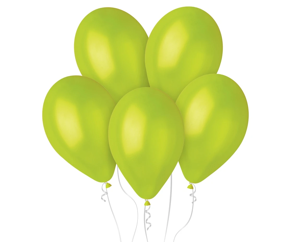 Balony Gemar 12", metalik pistacjowe, 100szt. KK