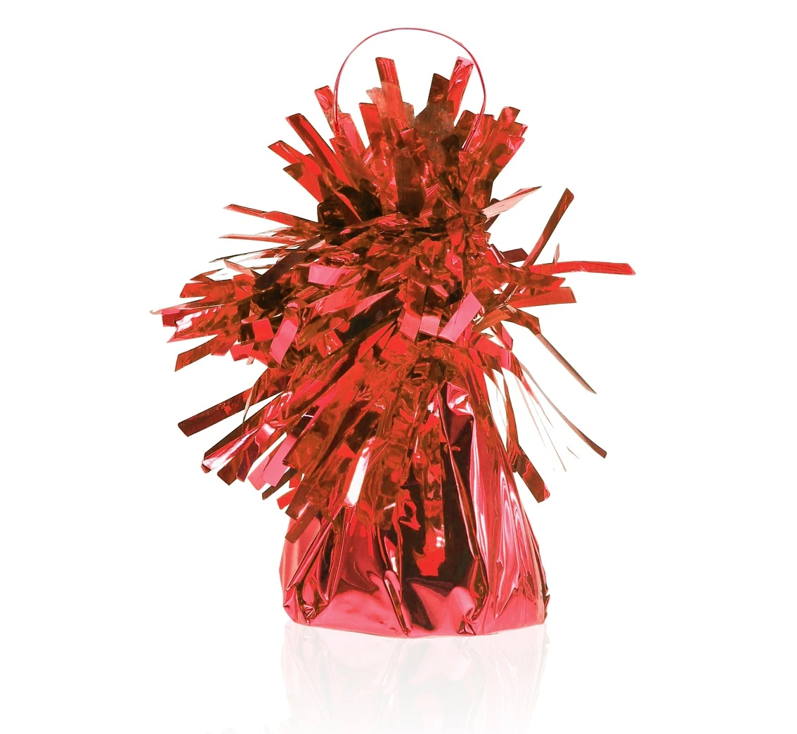 Ciężarek foliowy do balonów z helem, czerwony, 160 g/ 1 szt.