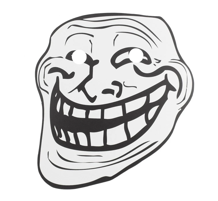 Maska papierowa "Trollface"
