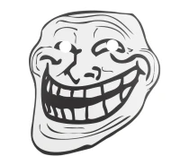 Maska papierowa "Trollface"