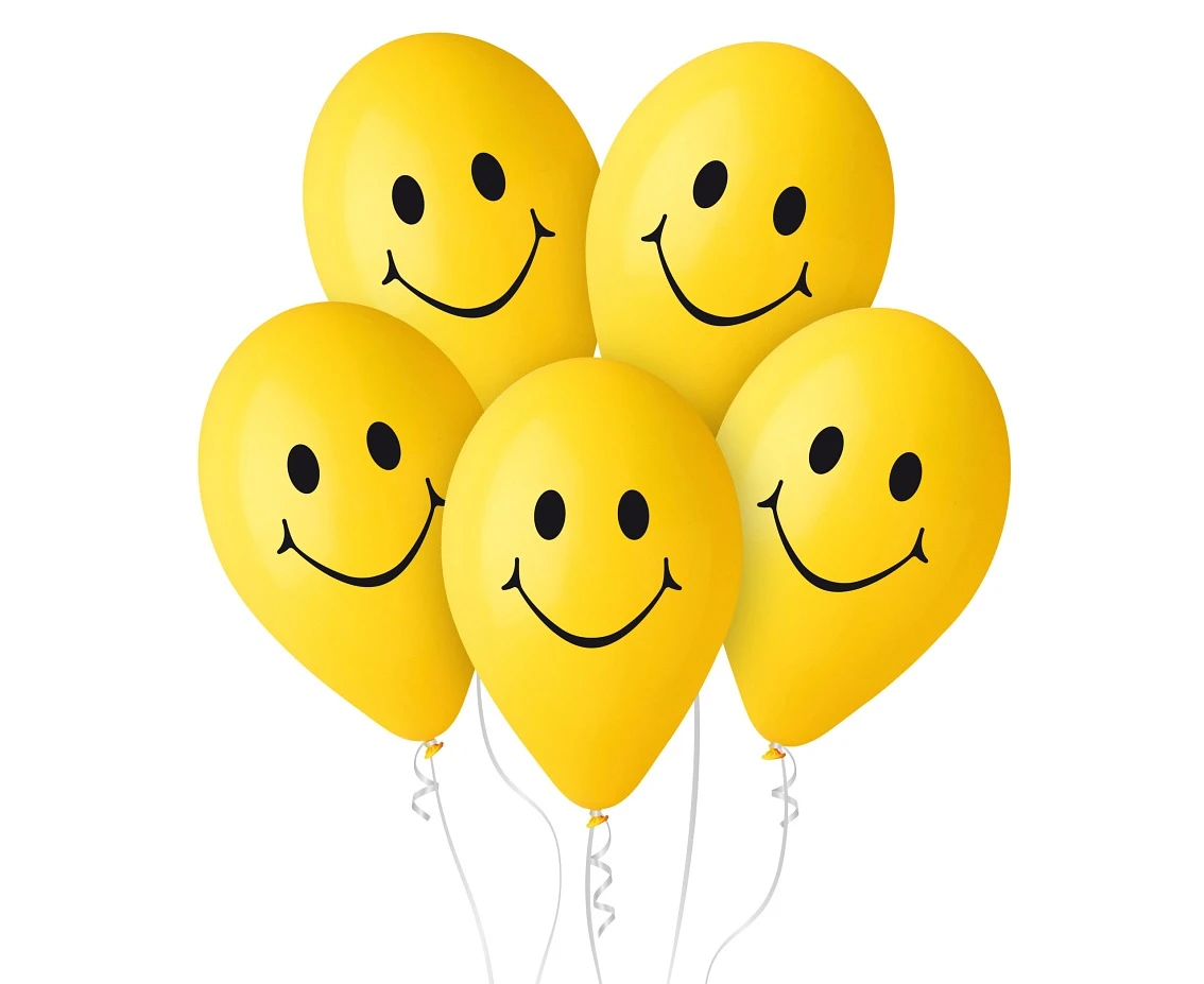 Balony Gemar 12", pastel premium uśmiechy, 5szt.