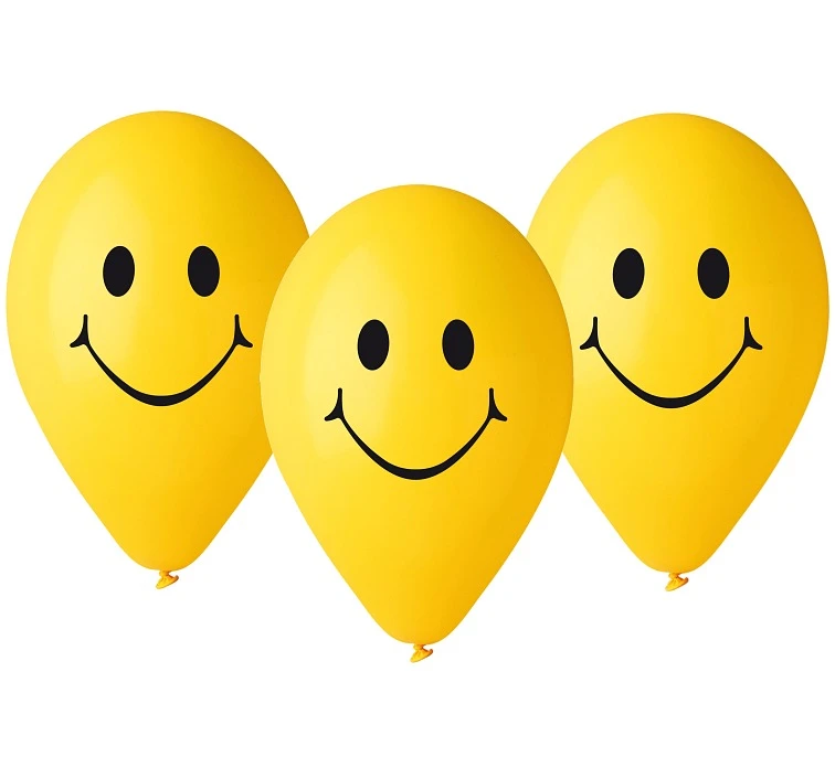 Balony Gemar 12", pastel premium uśmiechy, 5szt.