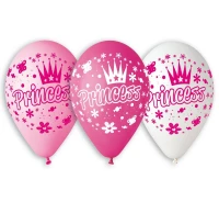 Balony Gemar 12", pastel premium księżniczki, 5szt.