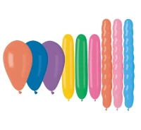 Balony Gemar, pastel premium różne kształty, 15szt.