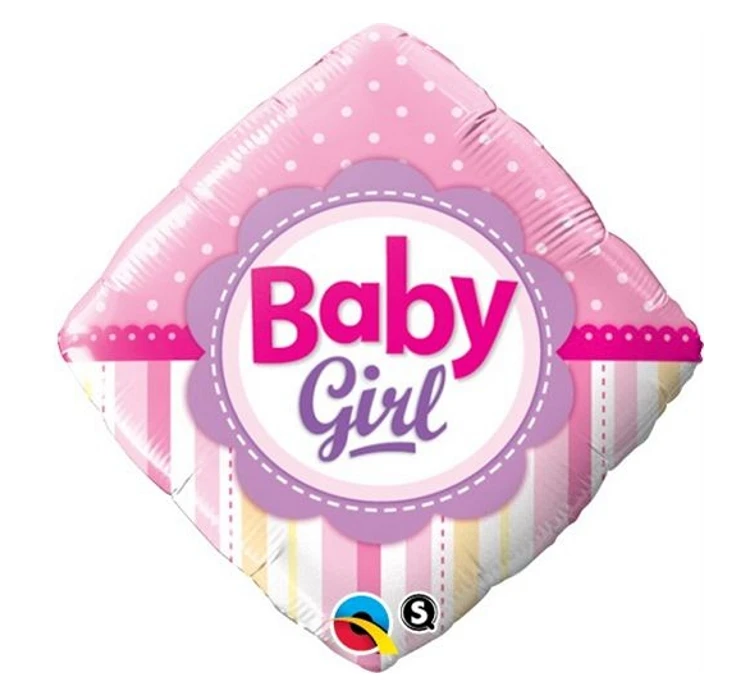 Balon foliowy 18" QL SQR "Baby Girl" KK