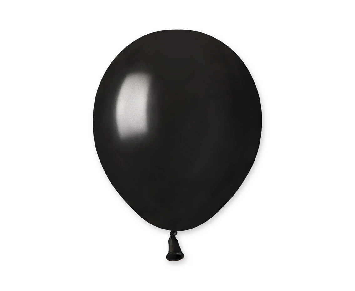 Balony Gemar 5", metalik czarne, 100szt.