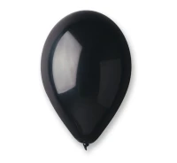Balony Gemar 10", metalik czarne, 100szt.