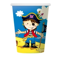 Kubeczki papierowe "Pirat". 270ml/6 szt. KK