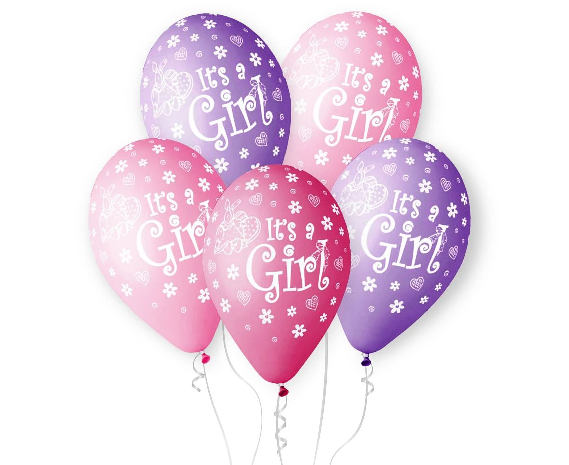 Balony Gemar 12", pastel premium its a girl, 5szt.