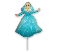 Balon foliowy 14" FX - Śnieżna Kraina - Księżniczka (blond), niepakowany