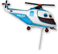 Balon foliowy 14" FX - Helikopter Policyjny niebieski, niepakowany