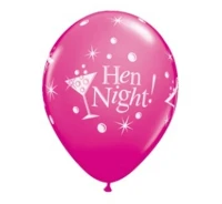 Balony Anagram 11", QL "Hen Night", pastel żurawinowe, 6szt. KK