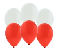 Balony czerwone i białe, licencja PZPN/ 10 szt.