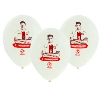Balony białe z nadrukiem licencyjnym PZPN/ 5 szt.