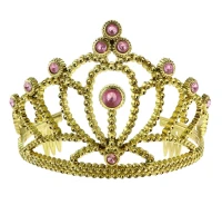 Diadem z różowymi perłami