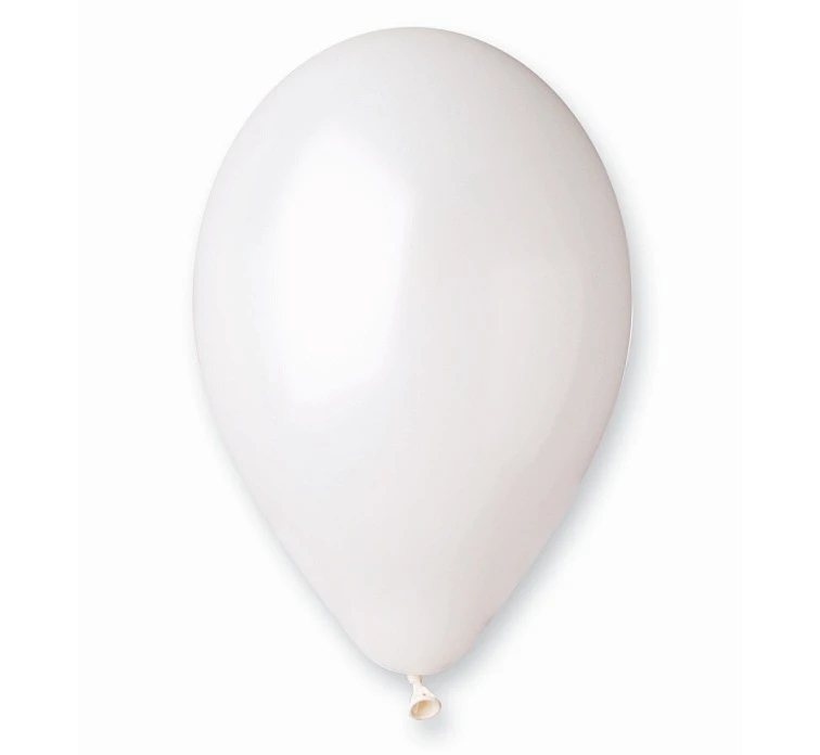 Balony Gemar 12", metalik perłowobiałe, 100szt.