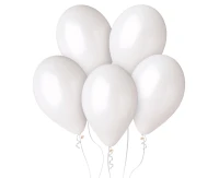 Balony Gemar 12", metalik perłowobiałe, 100szt.