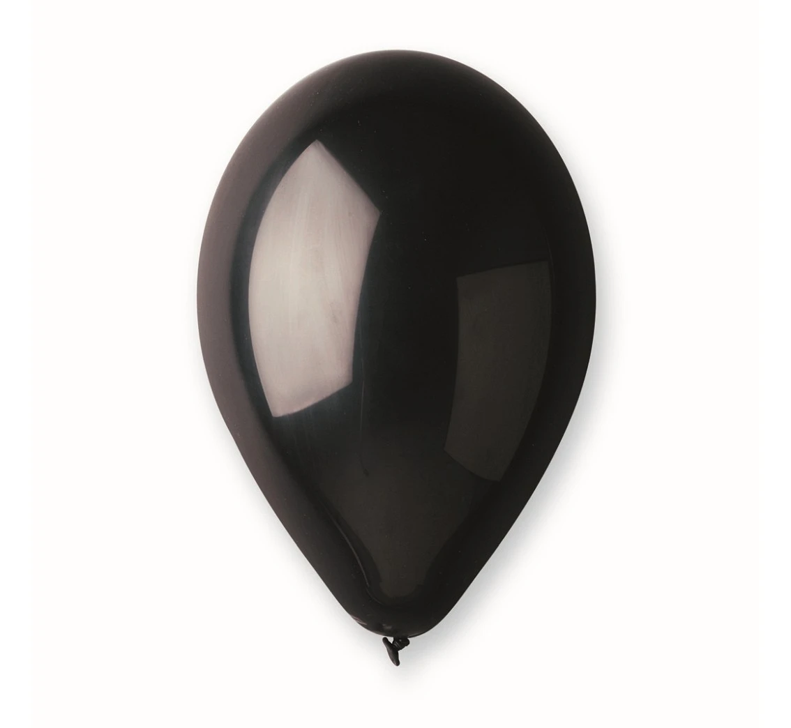 Balony Gemar 9", pastel czarne, 100szt.