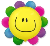 Balon foliowy 24" FX - Kwiatek (tęczowy), niepakowany