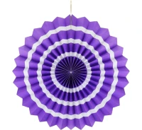 Rozeta dekoracyjna "Biały pasek", lawendowy, śr. 40 cm KK
