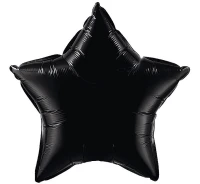 Balon foliowy 20" QL STR "Gwiazda czarna" KK
