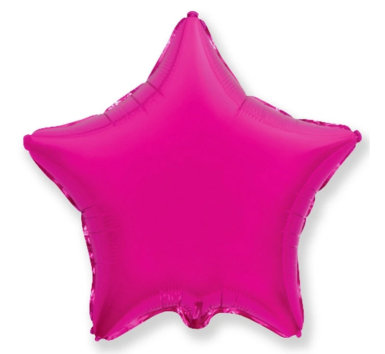 Balon foliowy 18" FX - Gwiazda (ciemnoróżowa), niepakowany
