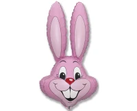 Balon foliowy 24" FX - Rabbit (jasnoróżowy), niepakowany