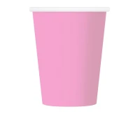 Kubeczki pap. jednokolorowe różowe 204U, 250 ml/ 6 szt. KK