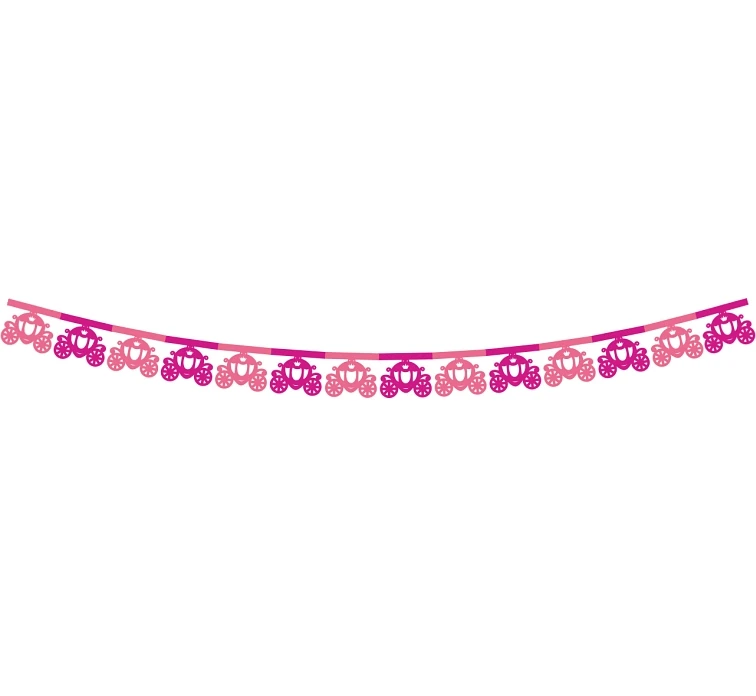 Girlanda papierowa "Karoca", 360x20x16.6cm, różowa KK
