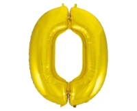 Balon foliowy B&C Cyfra 0, złota, 92 cm AA